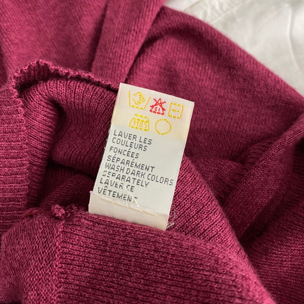R&W Burgundy 3/4 Sleeve Knit Blouse - Picture 6 of 8